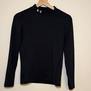 Under Armour ColdGear Mock Neck Compression Base Layer – Boys YLG Black